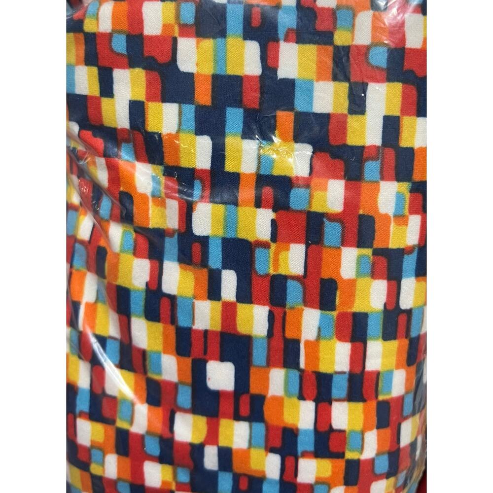 LuLaRoe Tall & Curvy‎ Leggings TC Multi-Color Geometric Mosaic Pixel Print Yoga